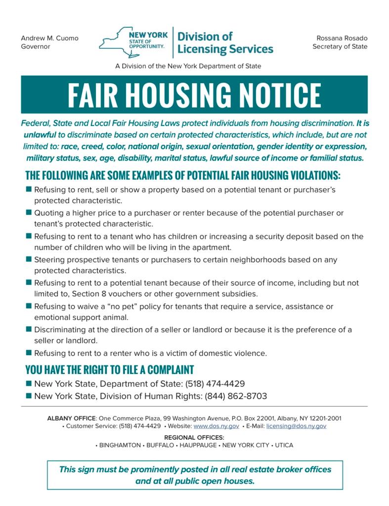Fair Housing Notice